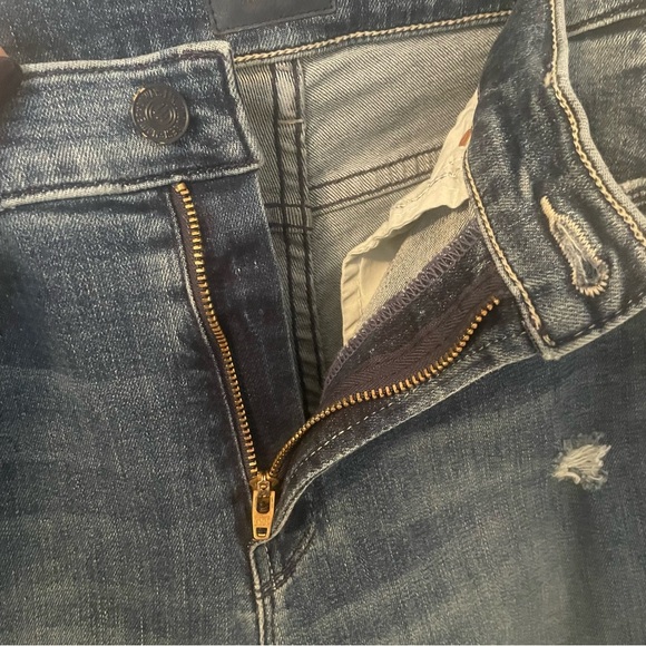 MOTHER The Mid Rise Dazzler Ankle Fray Jeans Weekend Warrior Size 26 EUC - Picture 6 of 14